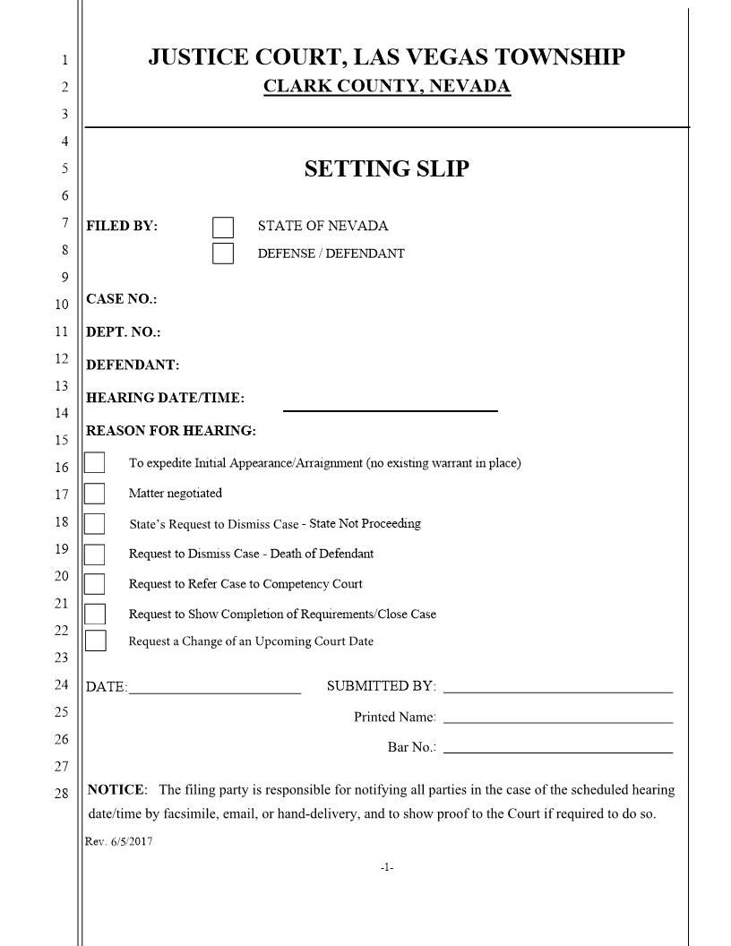 Setting Slip | Pdf Fpdf Docx | Nevada