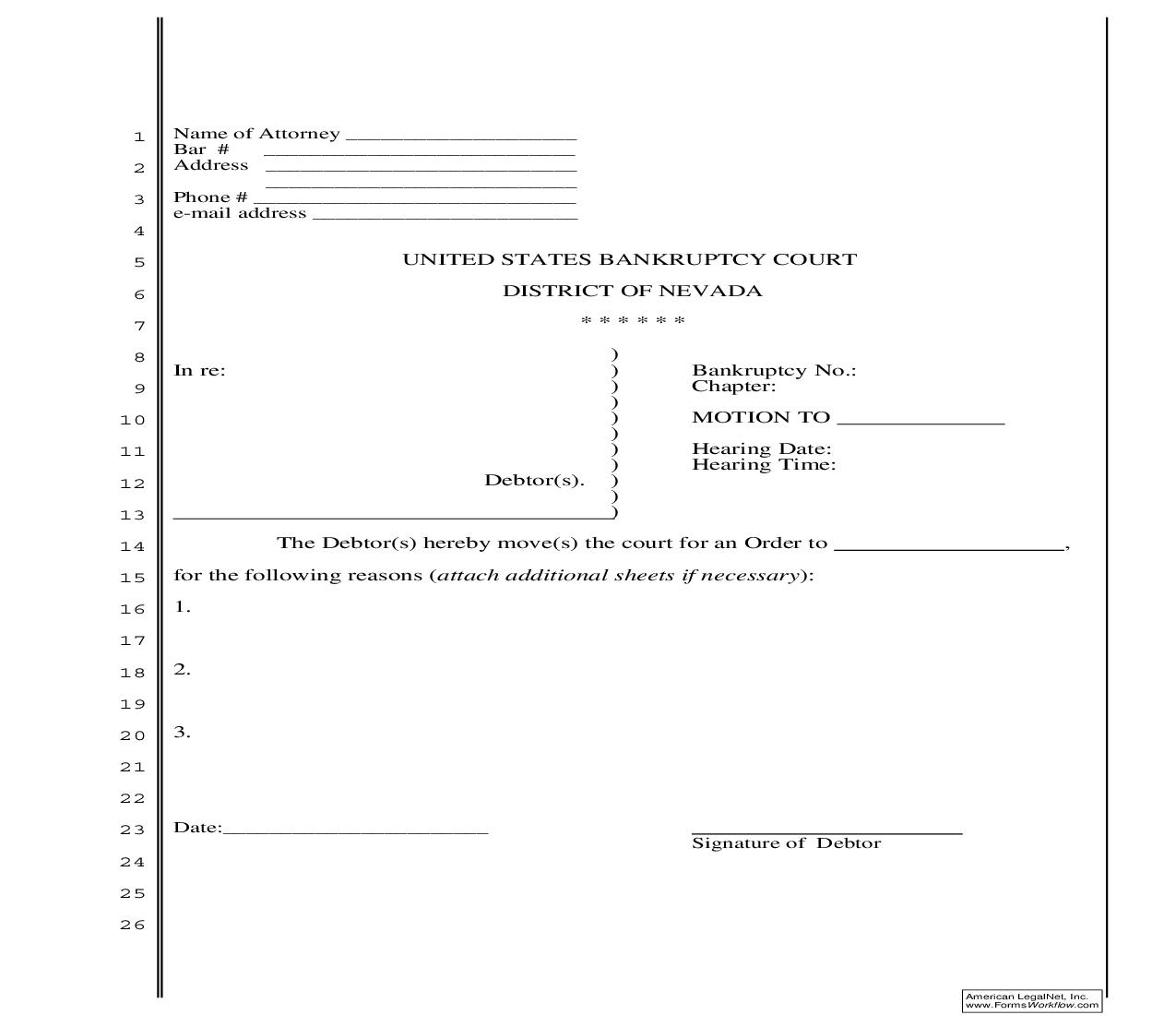 Motion (Generic) | Pdf Fpdf Doc Docx | Nevada