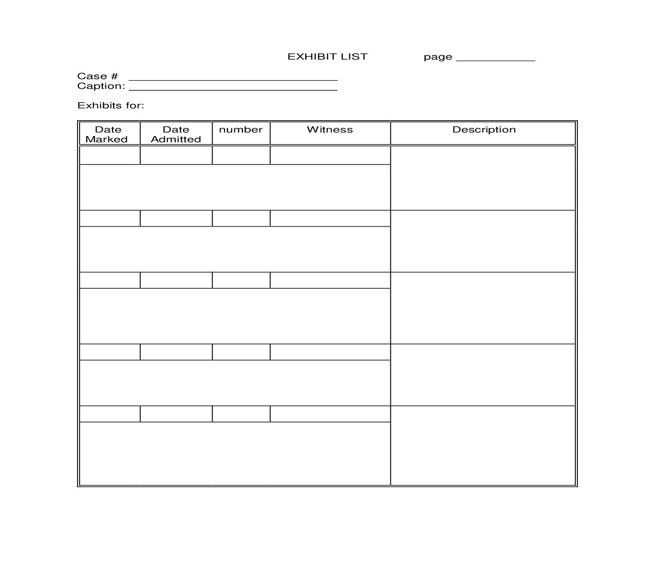 Exhibit List | Pdf Fpdf Doc Docx | Nevada