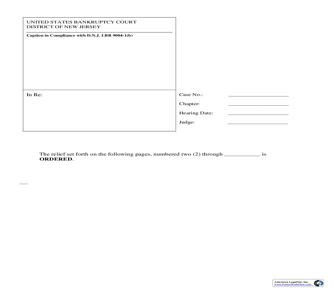 Order Template | Pdf Fpdf Doc Docx | New Jersey