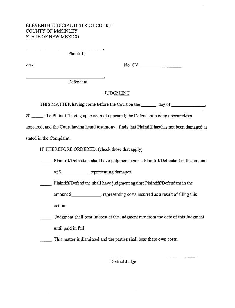 Judgment | Pdf Fpdf Docx | New Mexico