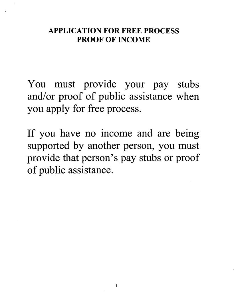 Application for Free Process | Pdf Fpdf Docx | New Mexico