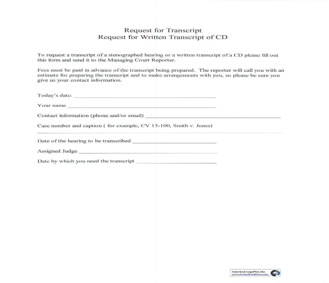 Request For Transcript |  | New Mexico