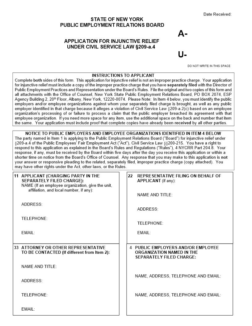 Application For Injunctive Relief | Pdf Fpdf Doc Docx | New York