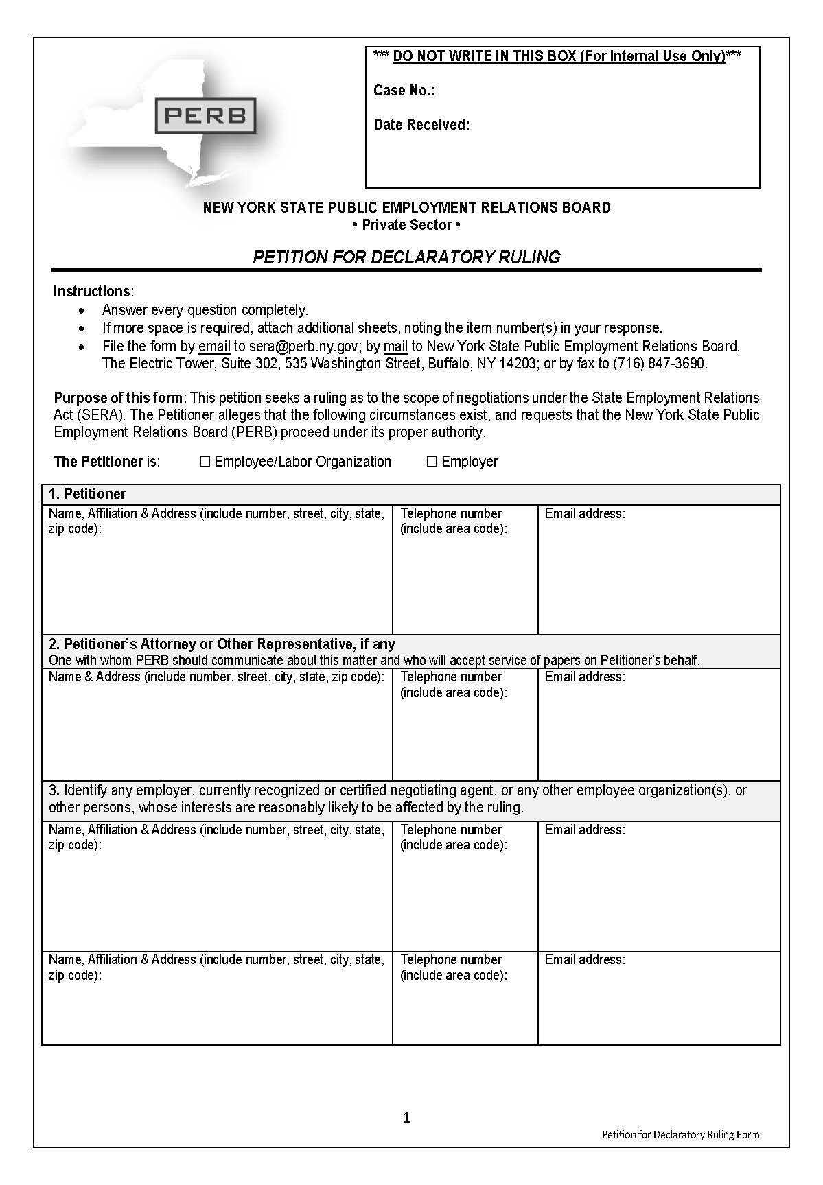 Petition For Declaratory Ruling Private Sector | Pdf Fpdf Docx | New York