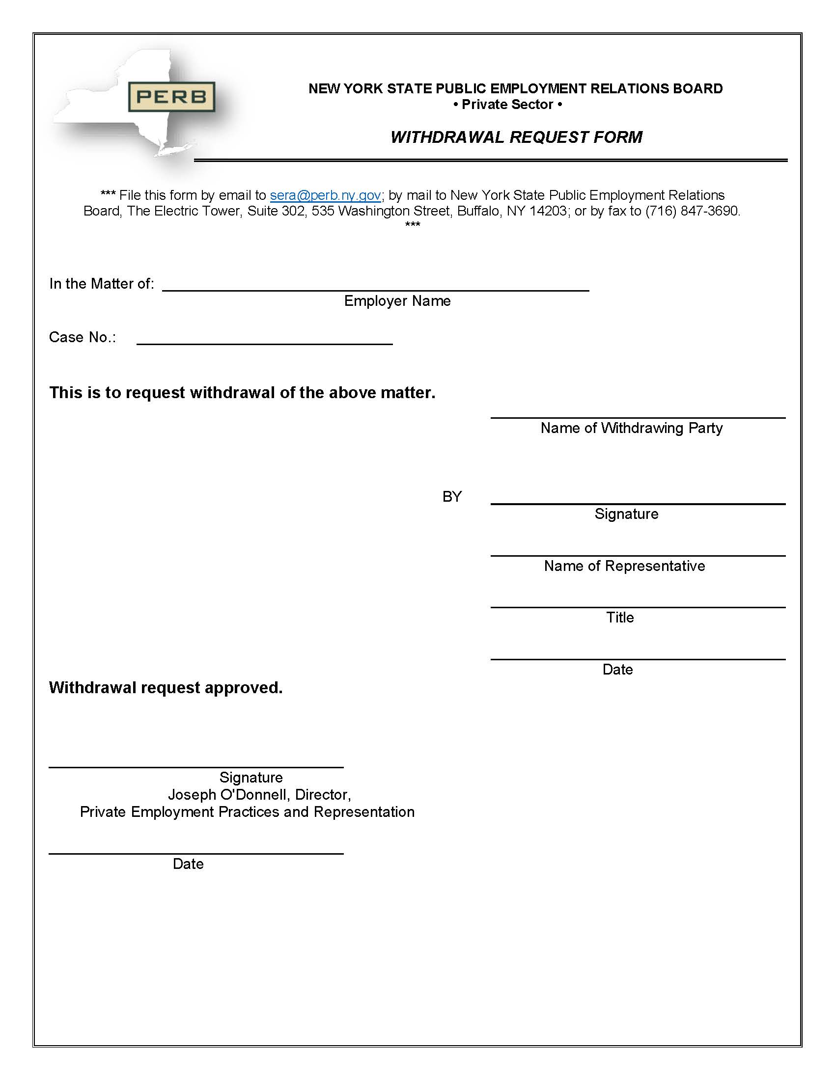Withdrawal Request Form Private Sector | Pdf Fpdf Docx | New York