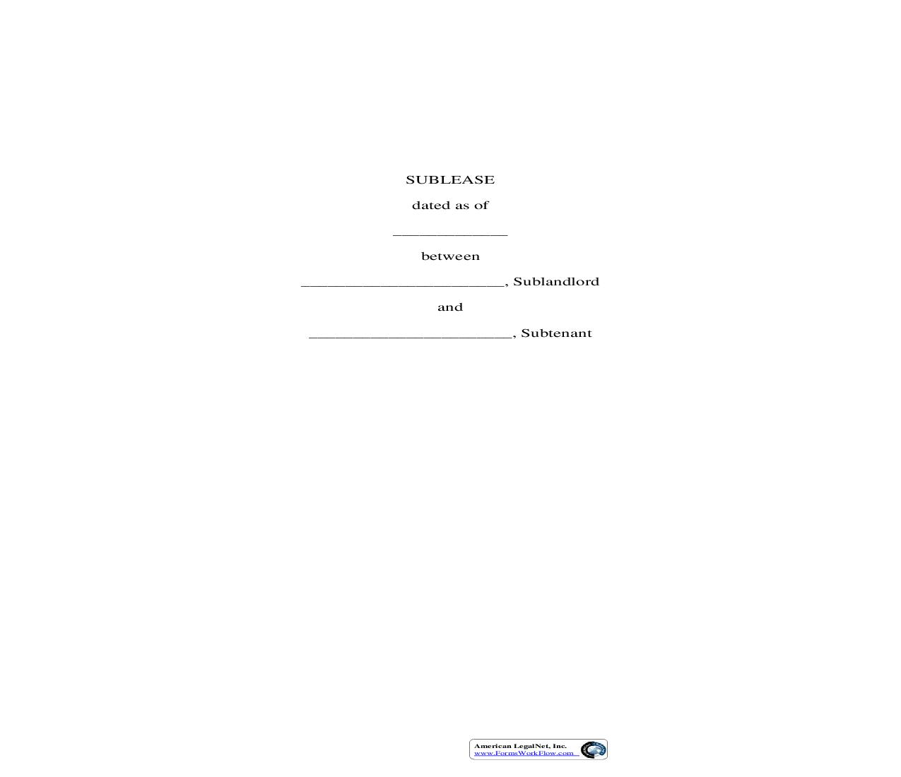 Sublease (Office - NYC) | Pdf Fpdf Doc Docx | New York