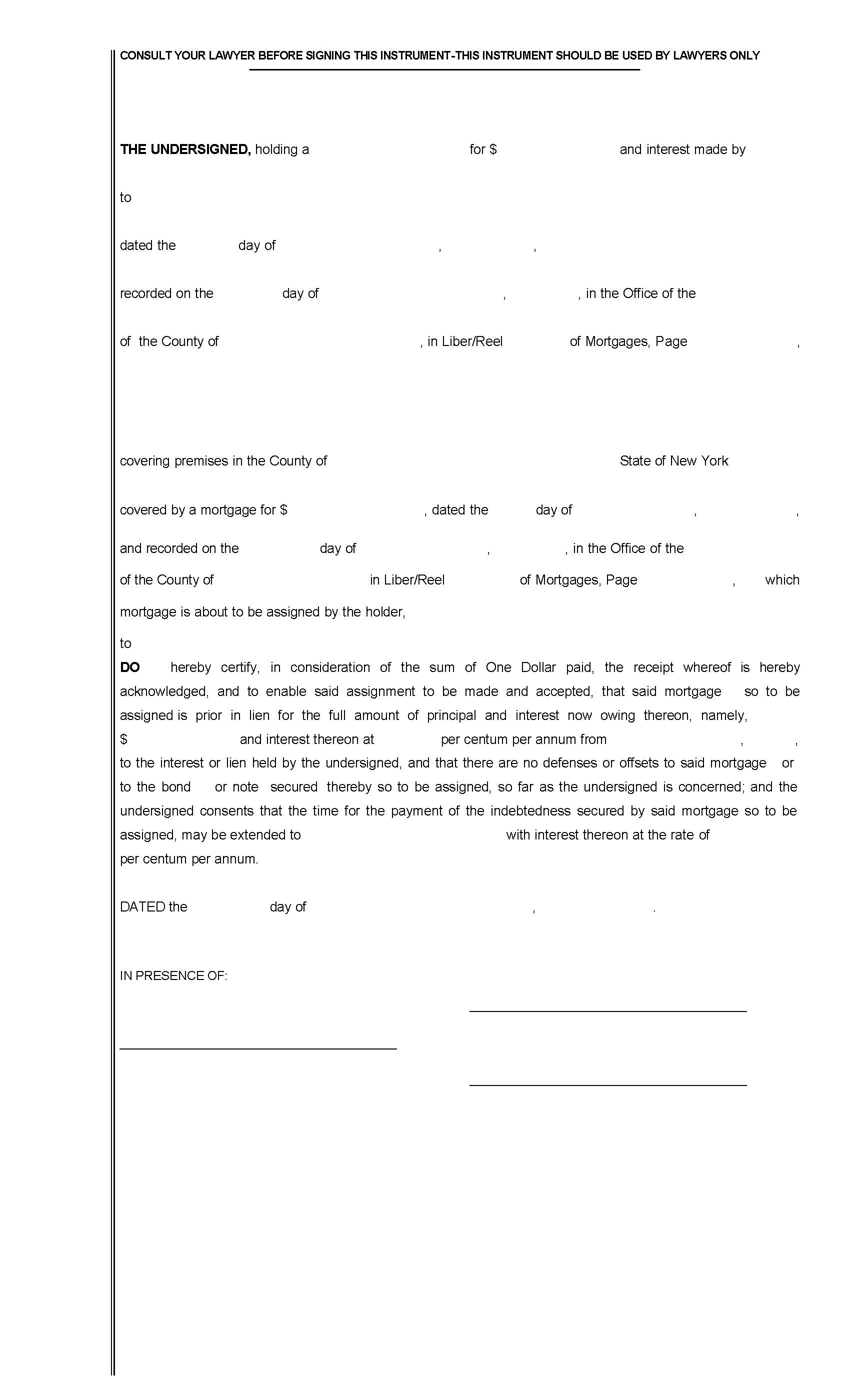 Lienors Estoppel Certificate | Pdf Fpdf Doc Docx | New York