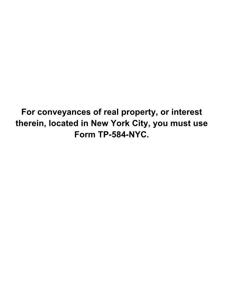 Combined Real Estate Transfer Tax Return Mortgage Certificate Certification Of Exemption {TP-584} | Pdf Fpdf Docx | New York