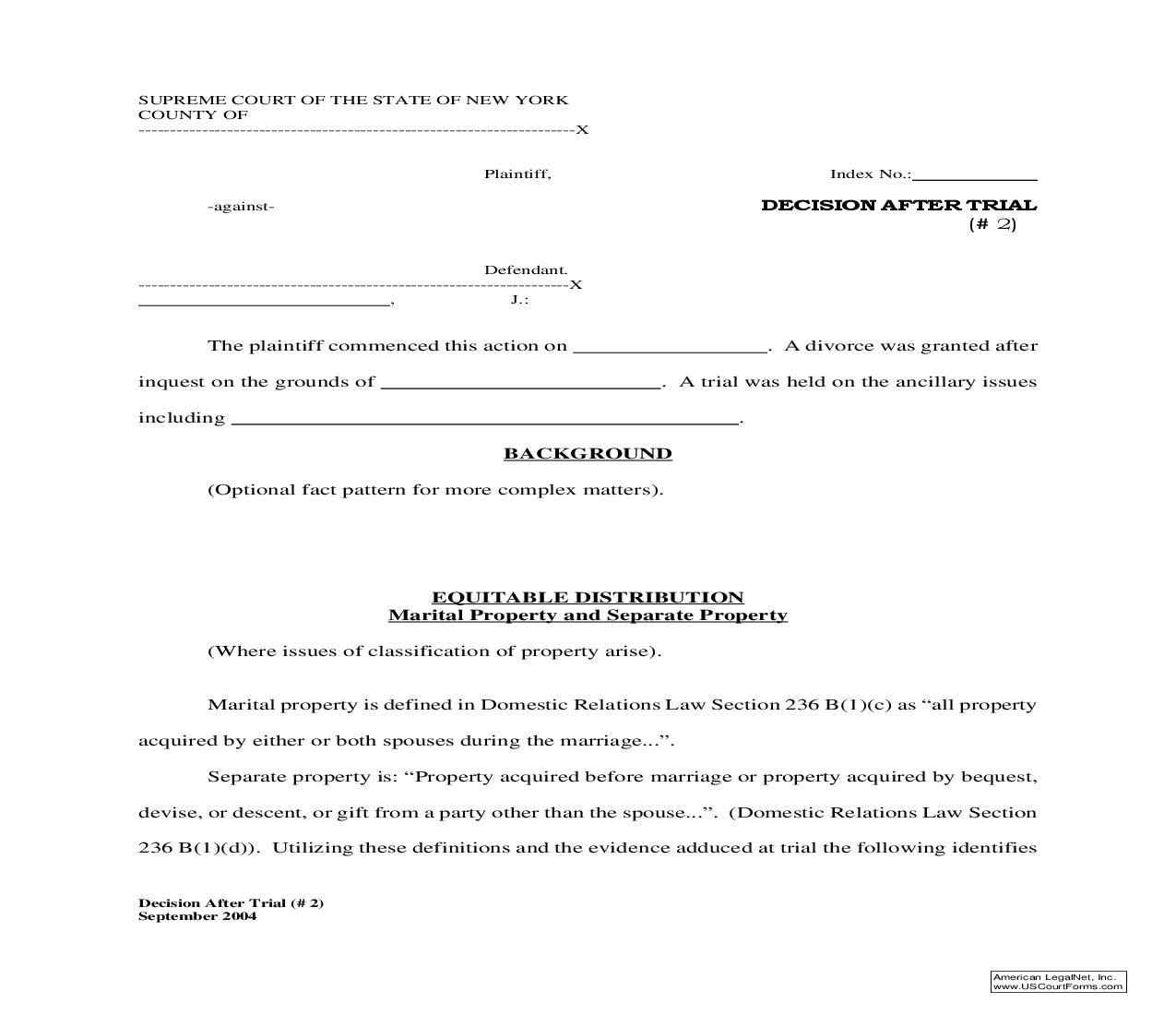 Decision After Trial (No. 2) | Pdf Fpdf Doc Docx | New York