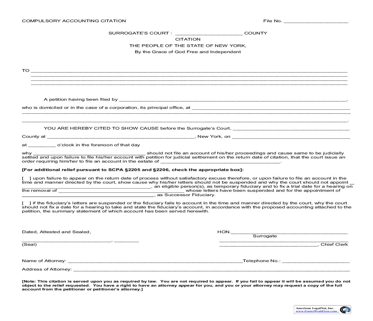 Compulsory Accounting Citation {JA-9} | Pdf Fpdf Doc Docx | New York