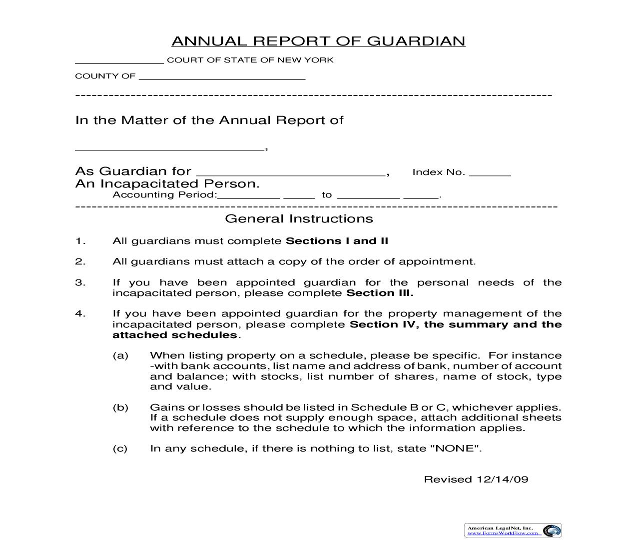 Annual Report Of Guardian | Pdf Fpdf Doc Docx | New York