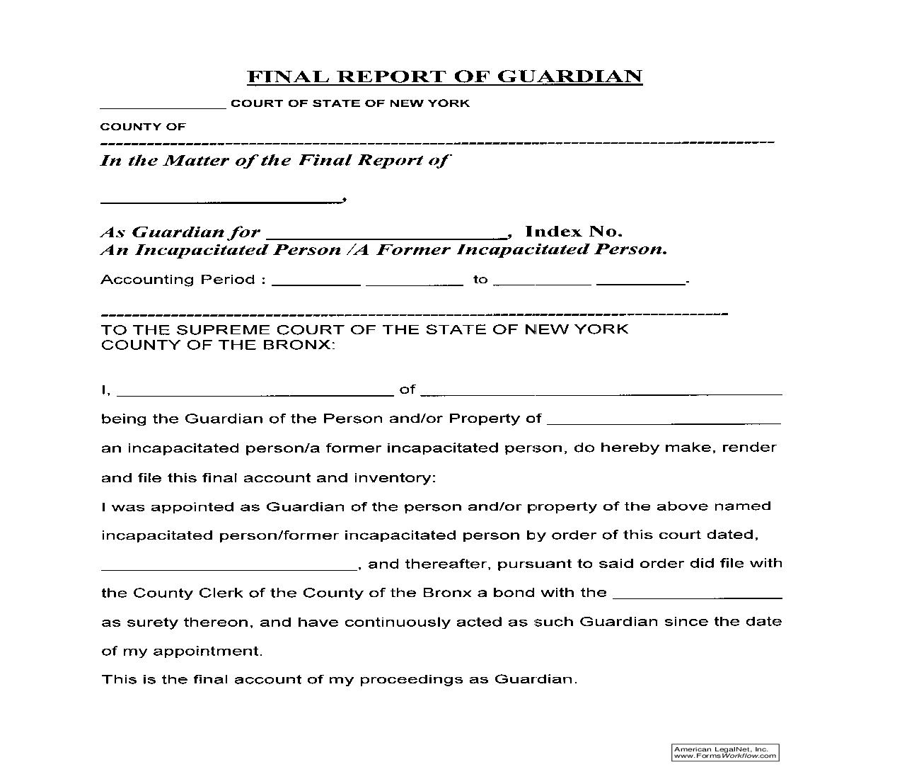 Final Report Of Guardian | Pdf Fpdf Doc Docx | New York