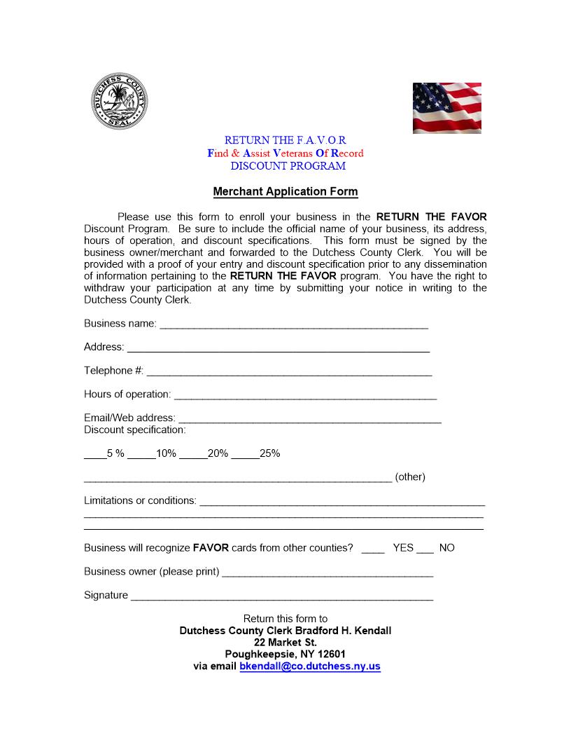Return The F.A.V.O.R Merchant Application Form | Pdf Fpdf Docx | New York
