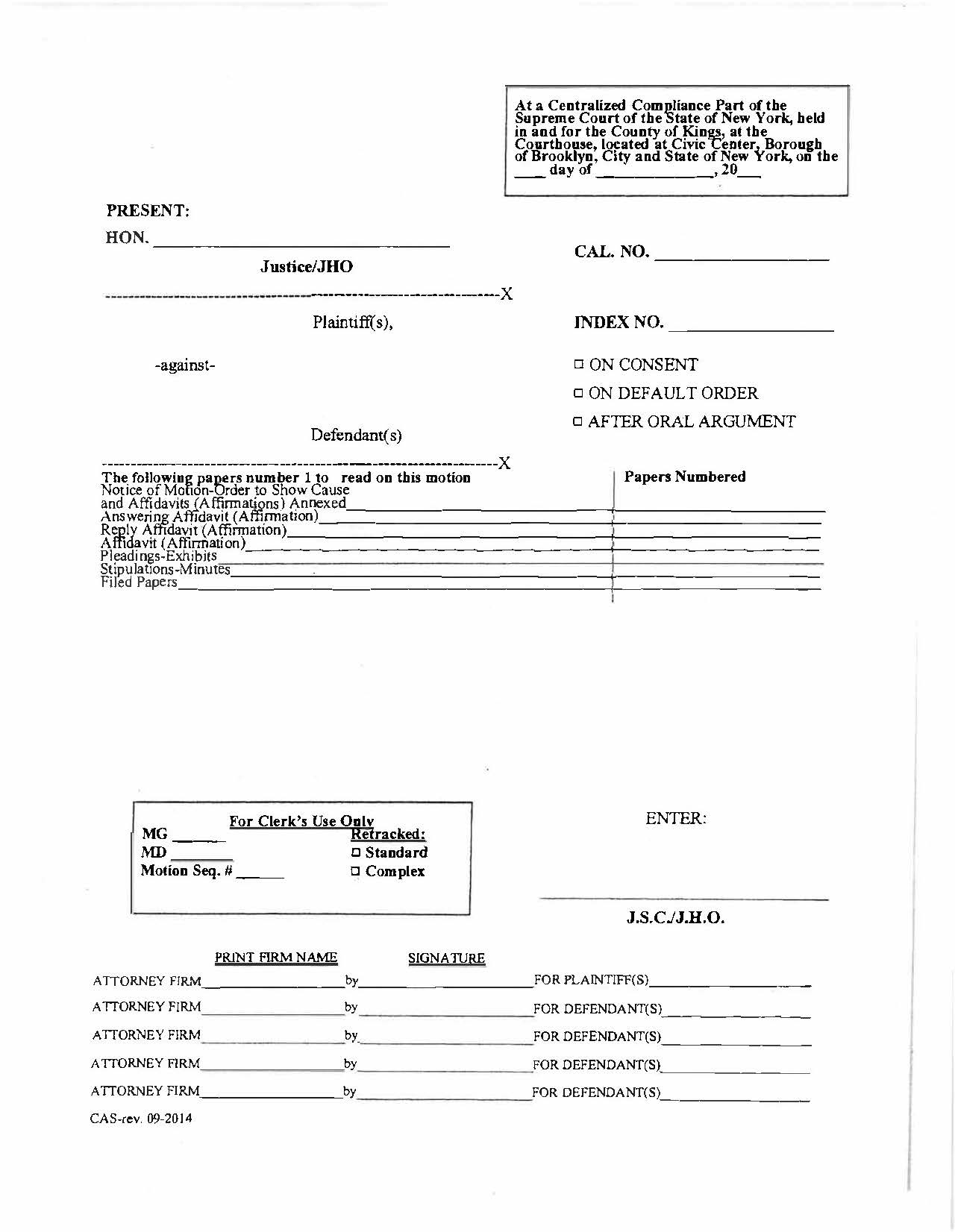 Central Compliance Part Motion Order | Pdf Fpdf Docx | New York