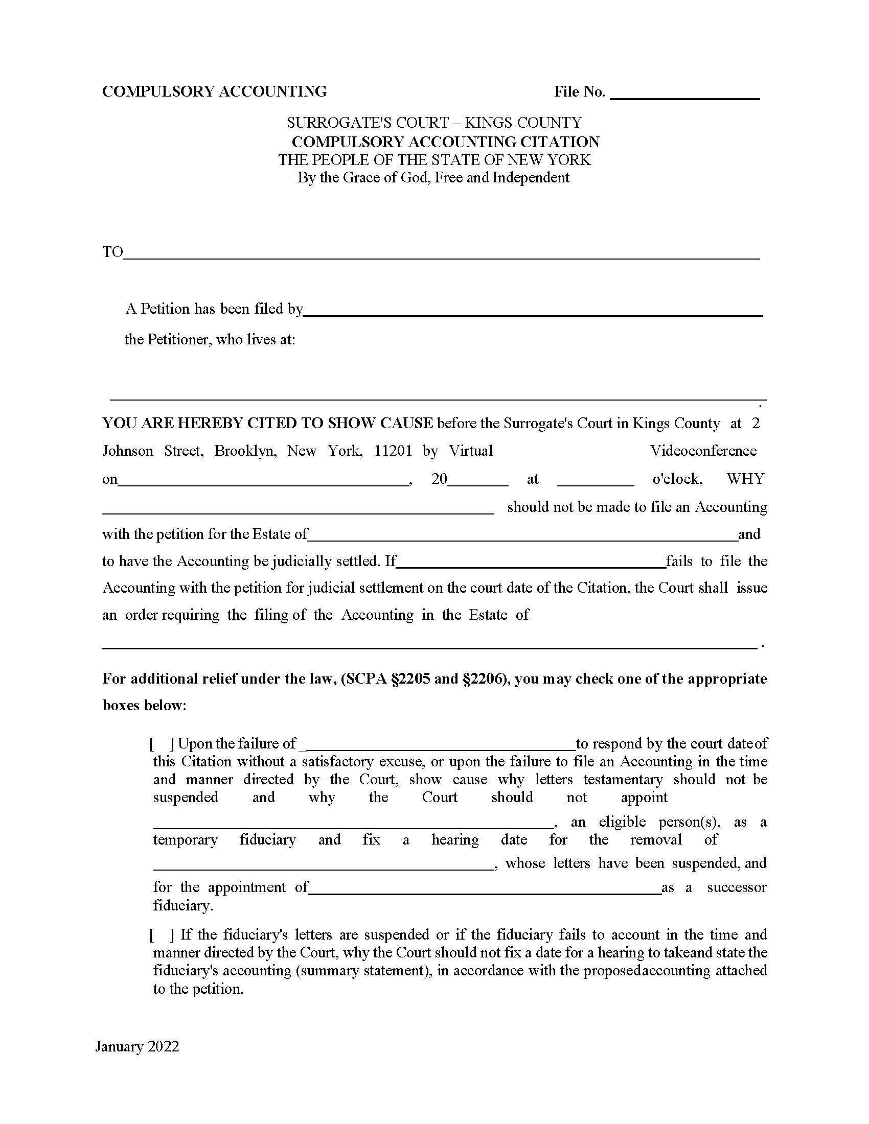 Compulsory Accounting Citation {KIN CAC} | Pdf Fpdf Docx | New York