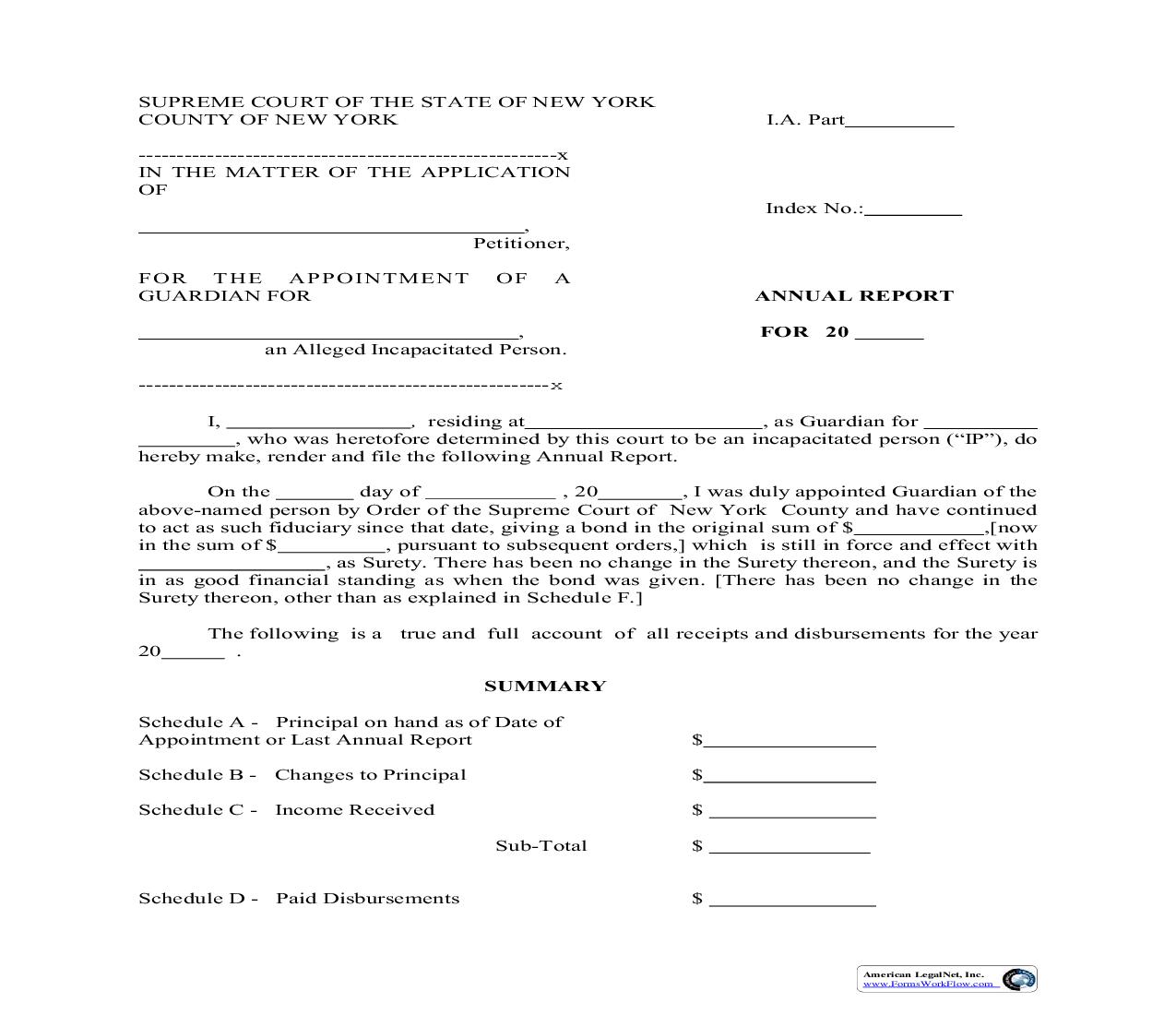 Annual Report (Of Guardian) | Pdf Fpdf Doc Docx | New York