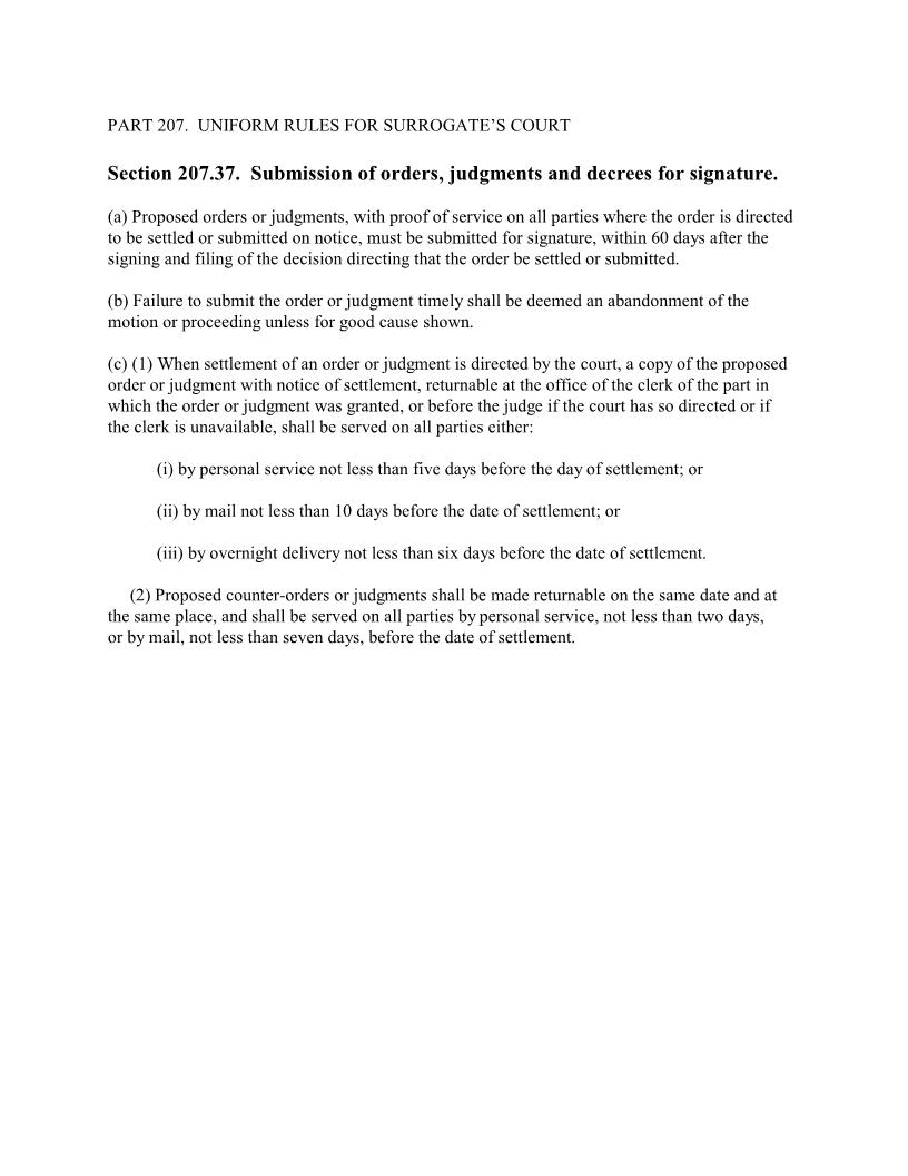 Notice Of Settlement And Affidavit Of Service (Surrogates Court - County Of NY) | Pdf Fpdf Docx | New York