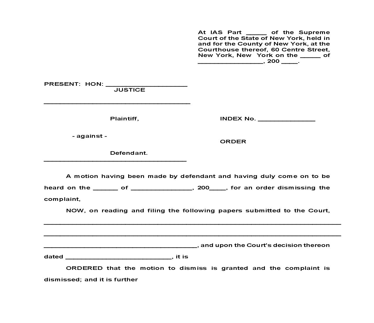 Order Dismissing With Leave To Replead | Pdf Fpdf Doc Docx | New York