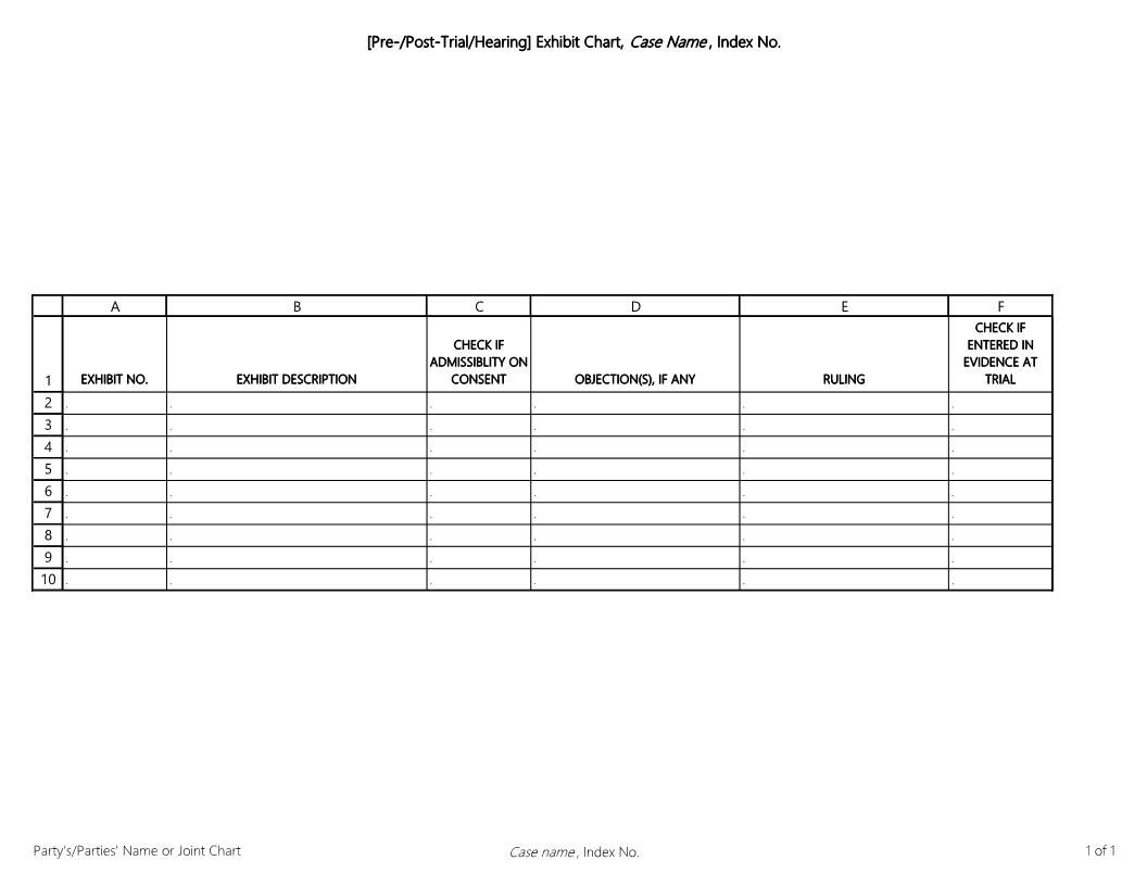 Exhibit List (Part 48 Judge Masley) {CoNY-EL-pt48} | Pdf Fpdf Docx | New York