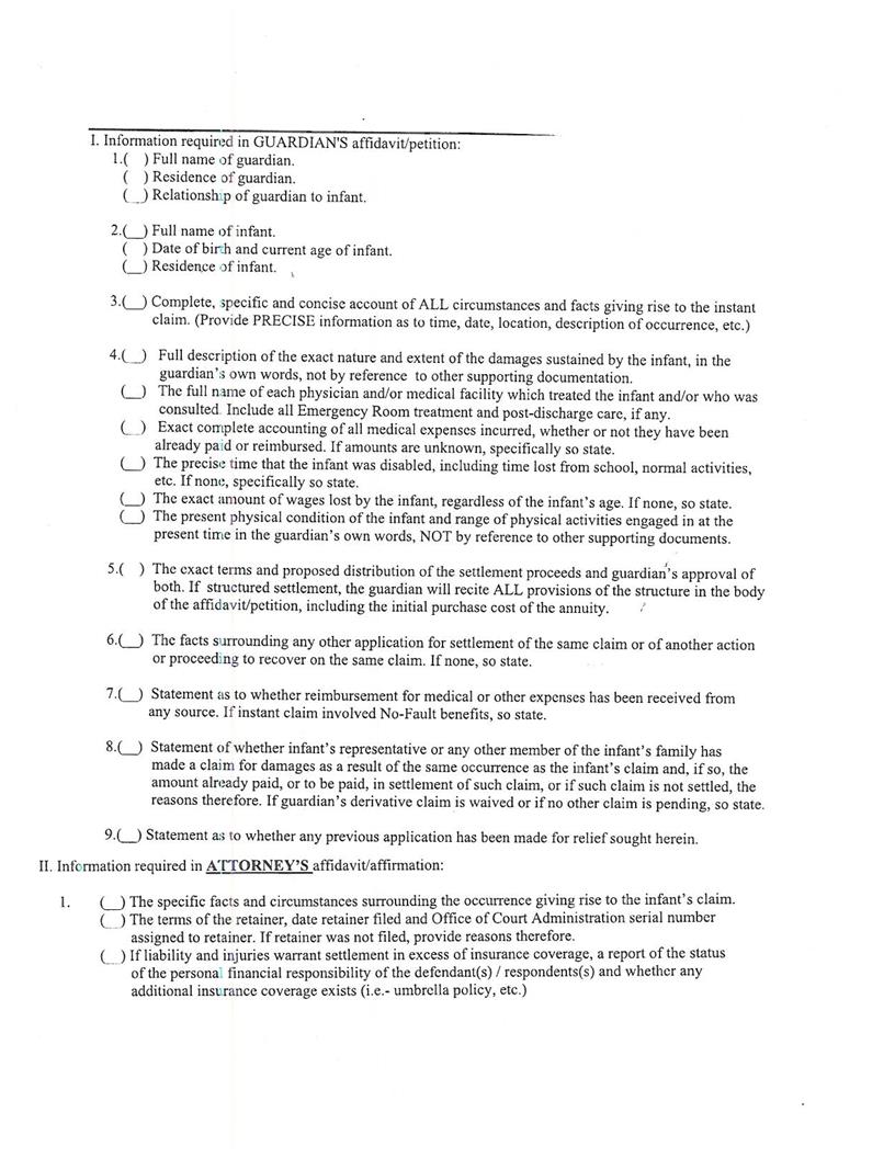 Infant Compromise Checklist | Pdf Fpdf Docx | New York