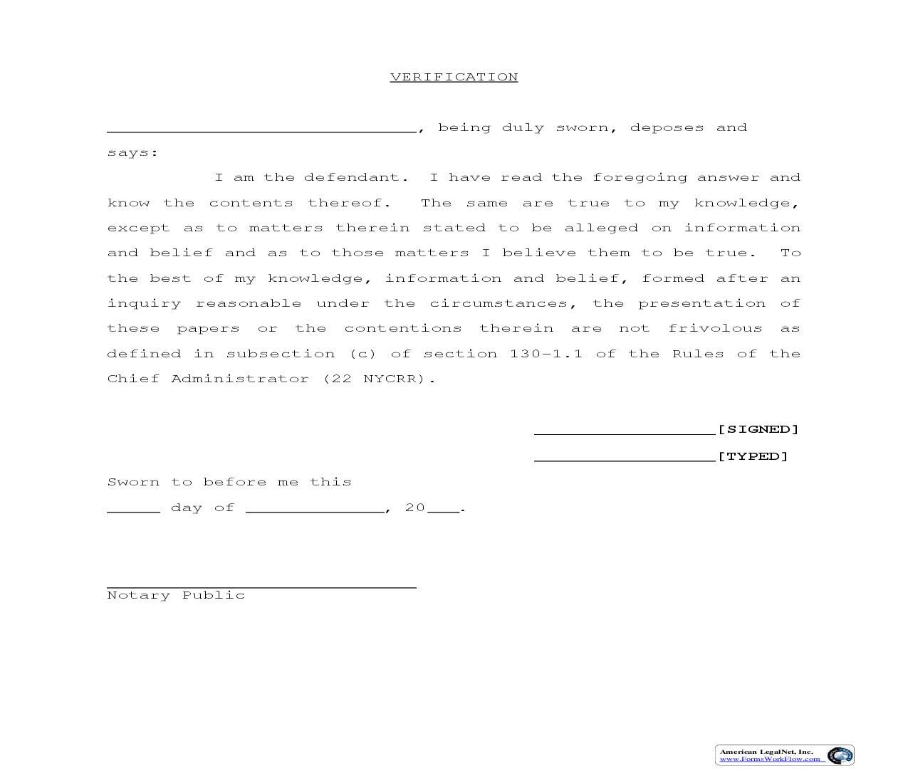 Verification (Of Answer) | Pdf Fpdf Docx | New York