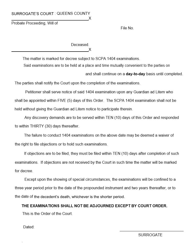 1404 Order | Pdf Fpdf Docx | New York