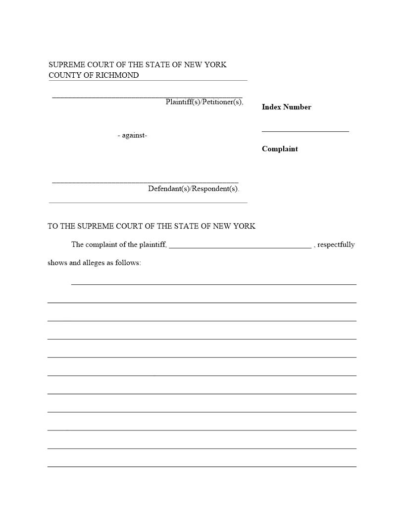 Complaint (Richmond) | Pdf Fpdf Docx | New York