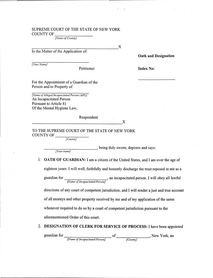Oath And Designation | Pdf Fpdf Docx | New York
