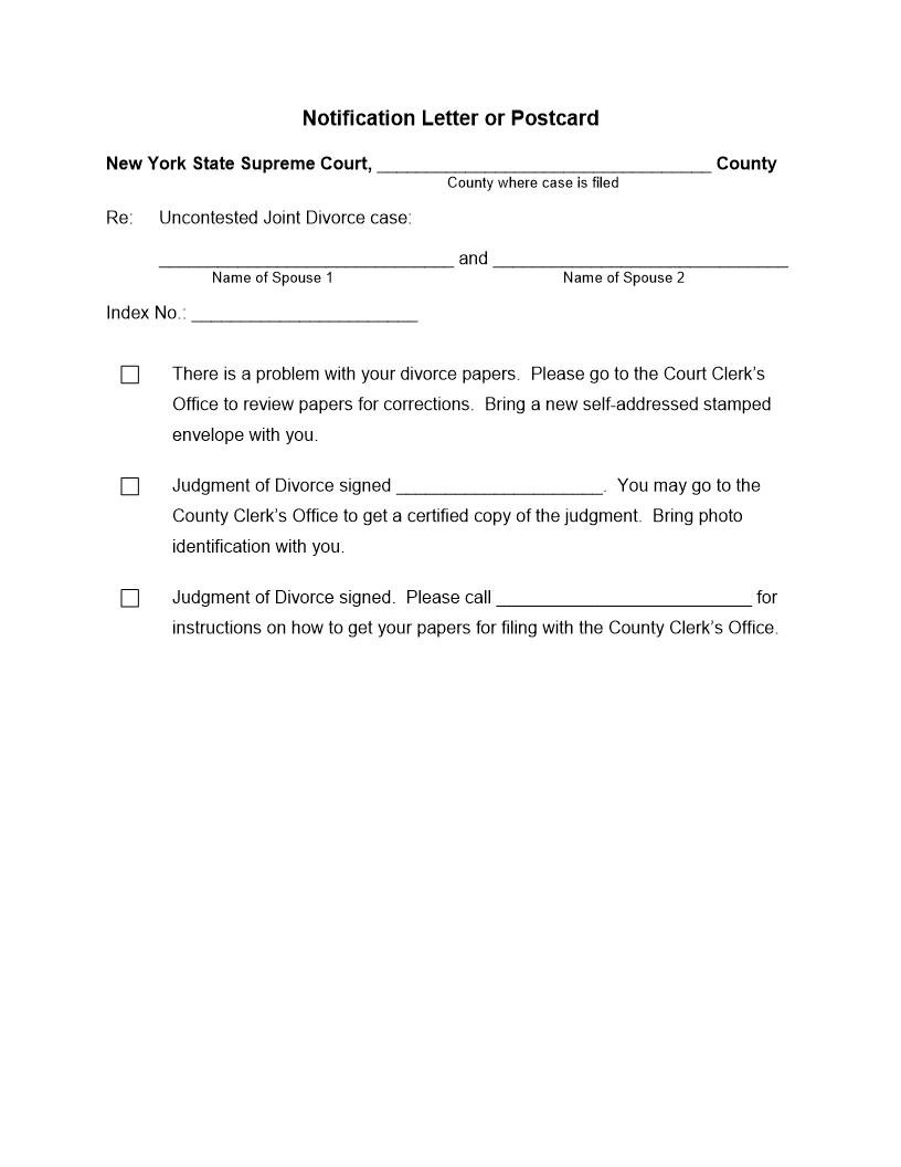 Notification Letter Or Postcard | Pdf Fpdf Docx | New York