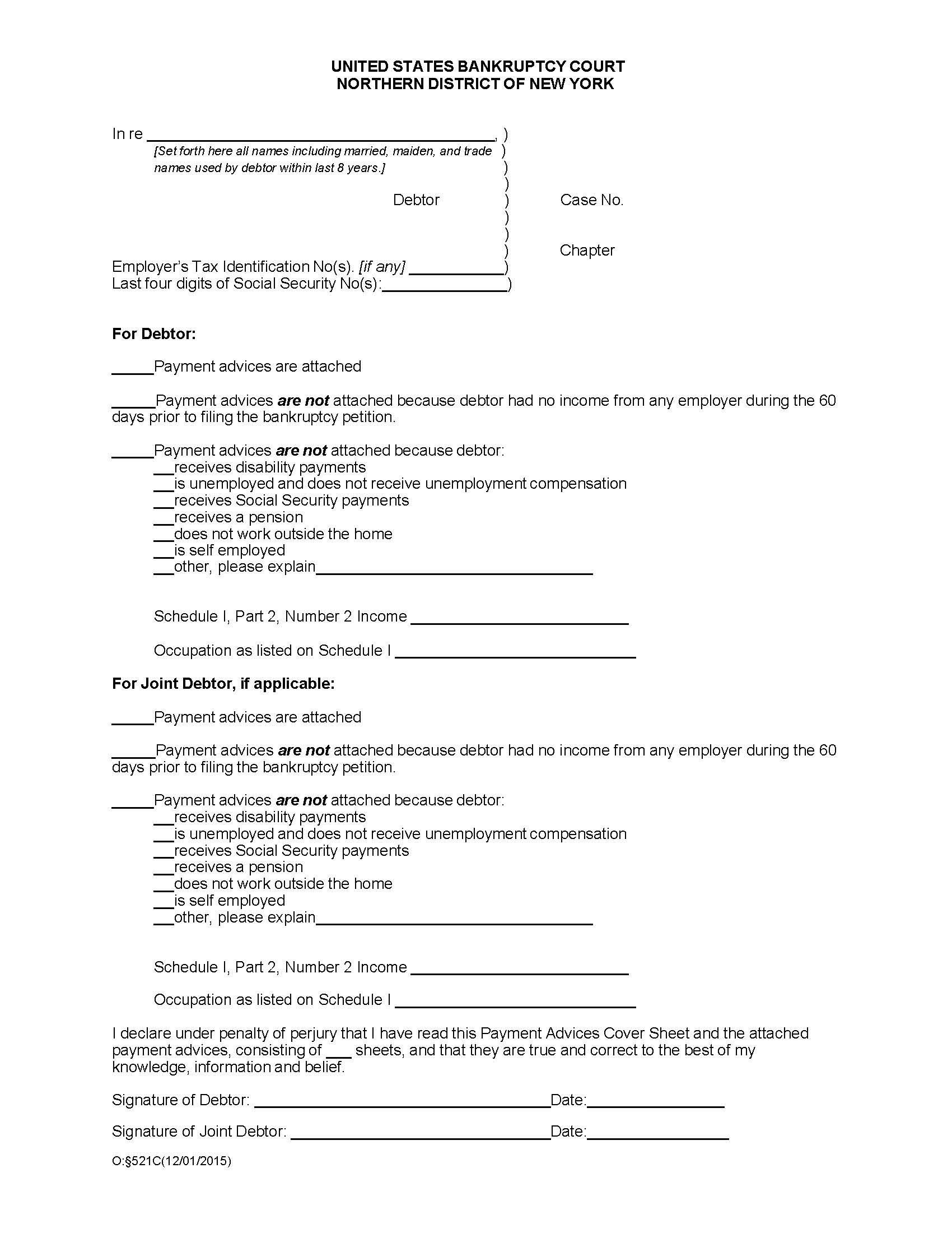 Payment Advice {O521C} | Pdf Fpdf Doc Docx | New York