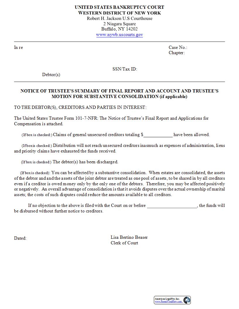 Notice Of Trustees Summary Final Report Account Jackson Courthouse | Pdf Fpdf Docx | New York