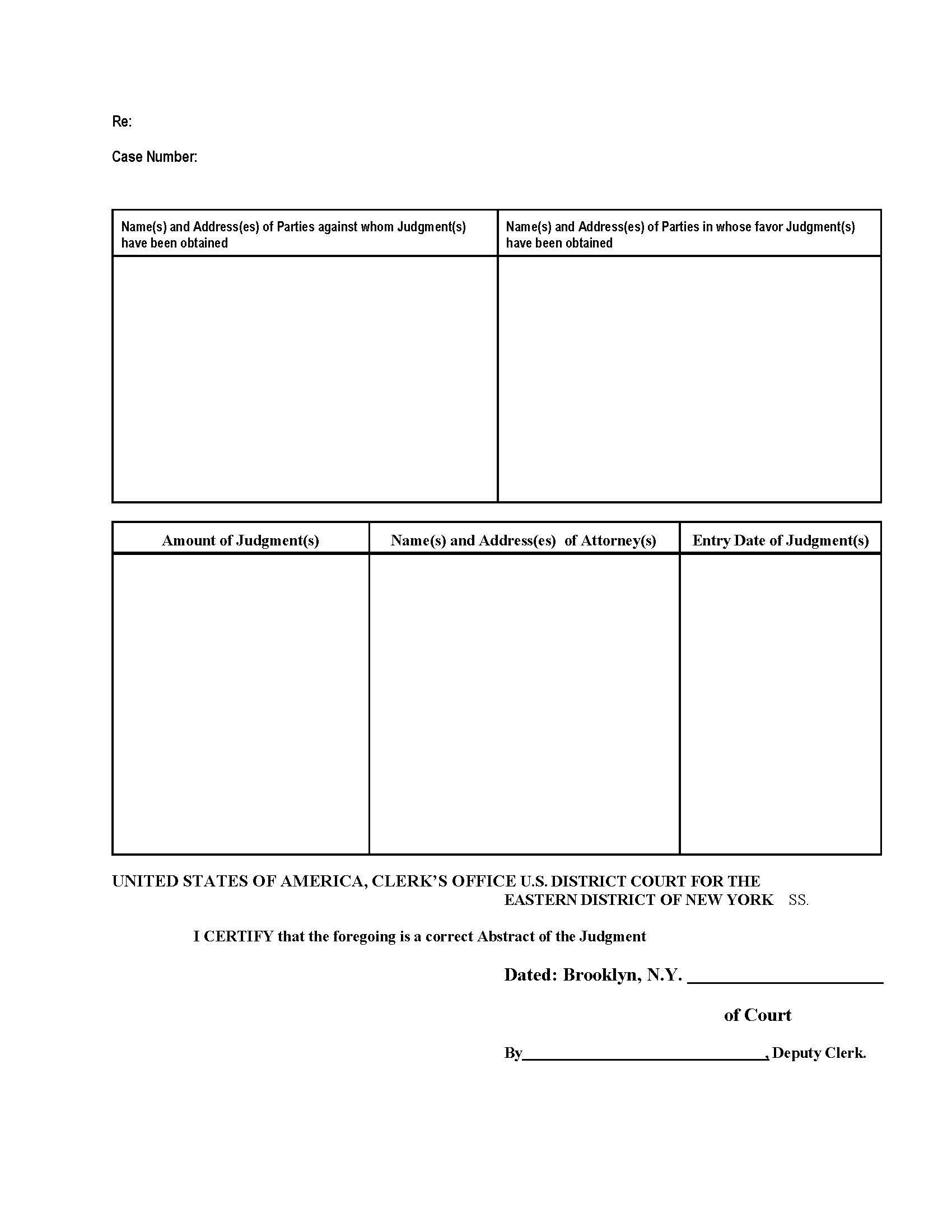Abstract Of Judgment | Pdf Fpdf Doc Docx | New York
