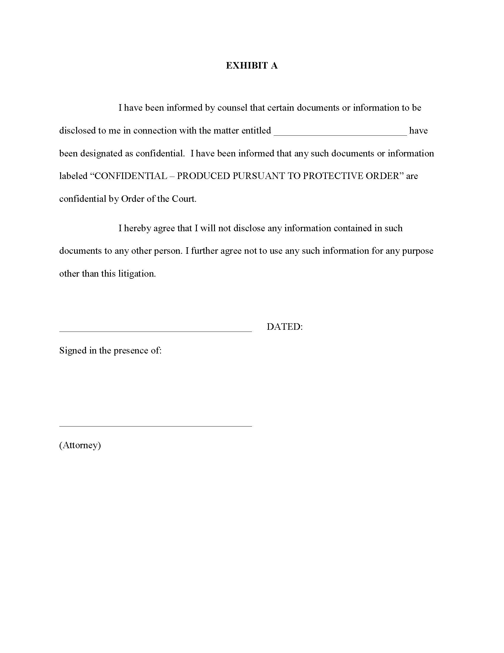 Confidentiality Agreement (FLSA Cases - Judge Crotty) | Pdf Fpdf Docx | New York