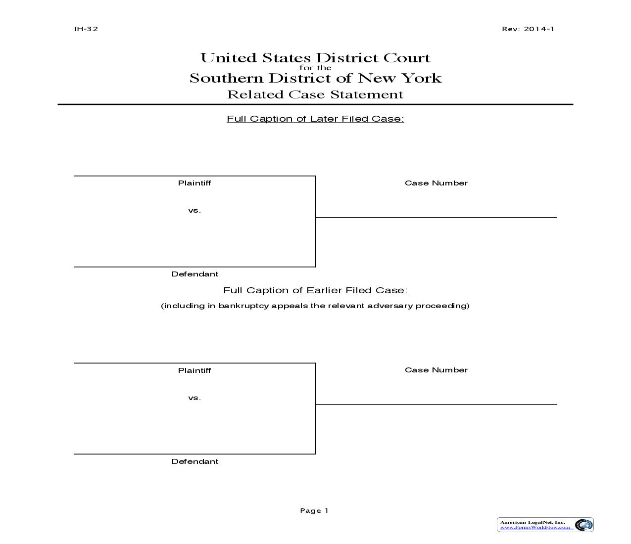 Related Case Statement | Pdf Fpdf Doc Docx | New York