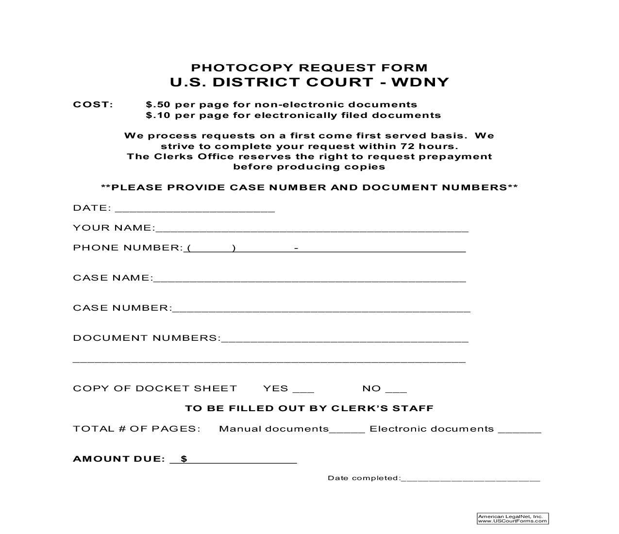 Photo Copy Request | Pdf Fpdf Doc Docx | New York