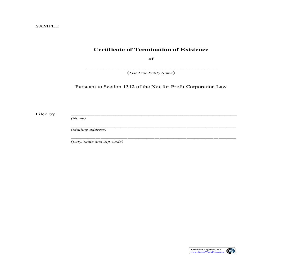 Termination Cover Sheet (Sample And Form) | Pdf Fpdf Doc Docx | New York