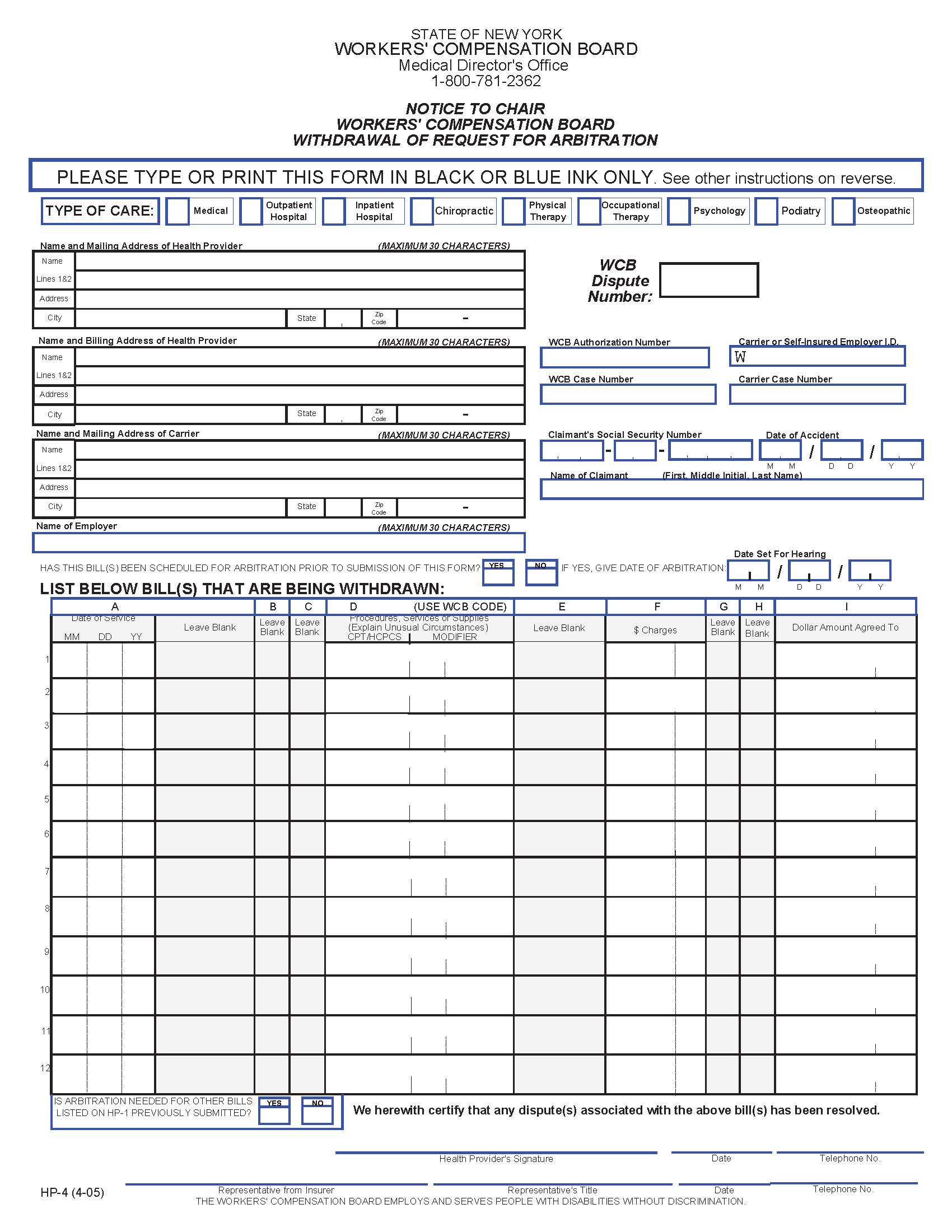 Notice To Chair Of Withdrawal Of Request For Arbitration {HP-4} | Pdf Fpdf Doc Docx | New York