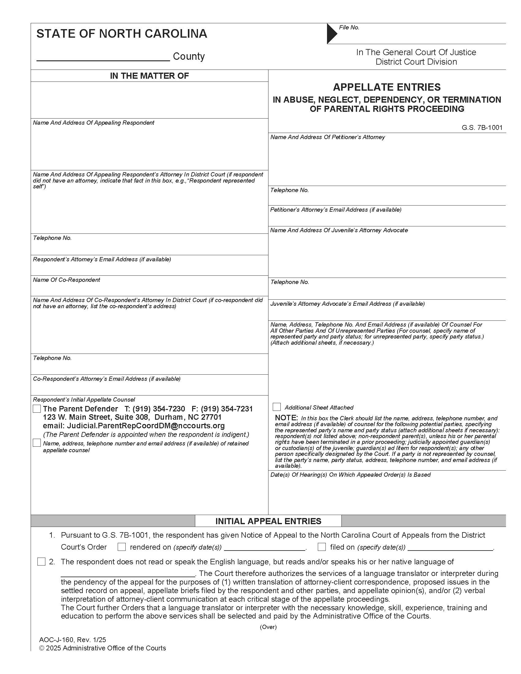 Appellate Entries In Abuse Neglect Dependency Or Termination Of Parental Rights Proceeding {J-160} | Pdf Fpdf Doc Docx | North Carolina