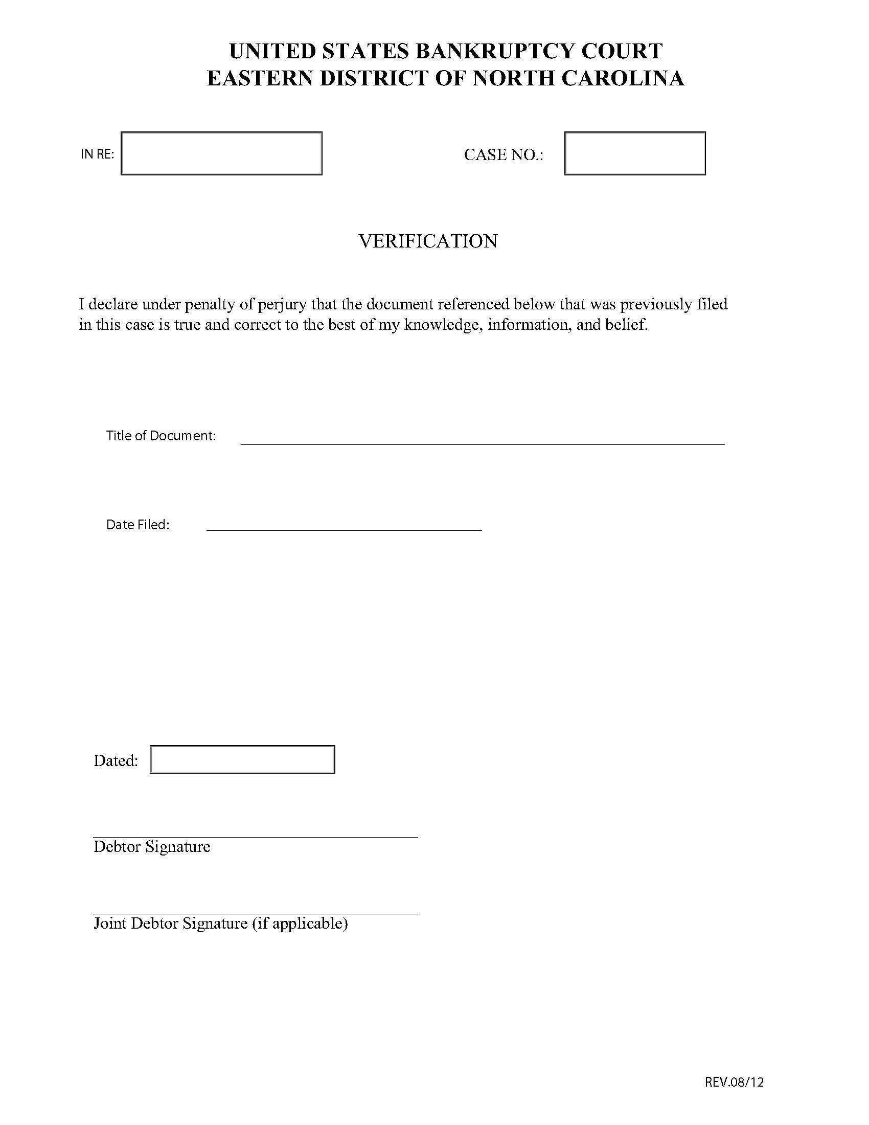 Verification | Pdf Fpdf Doc Docx | North Carolina