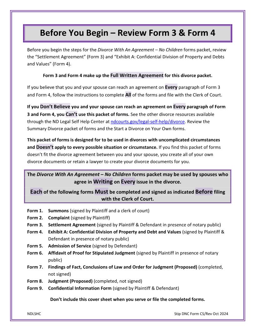 Form 1 Summons (DNC) {1} | Pdf Fpdf Docx | North Dakota