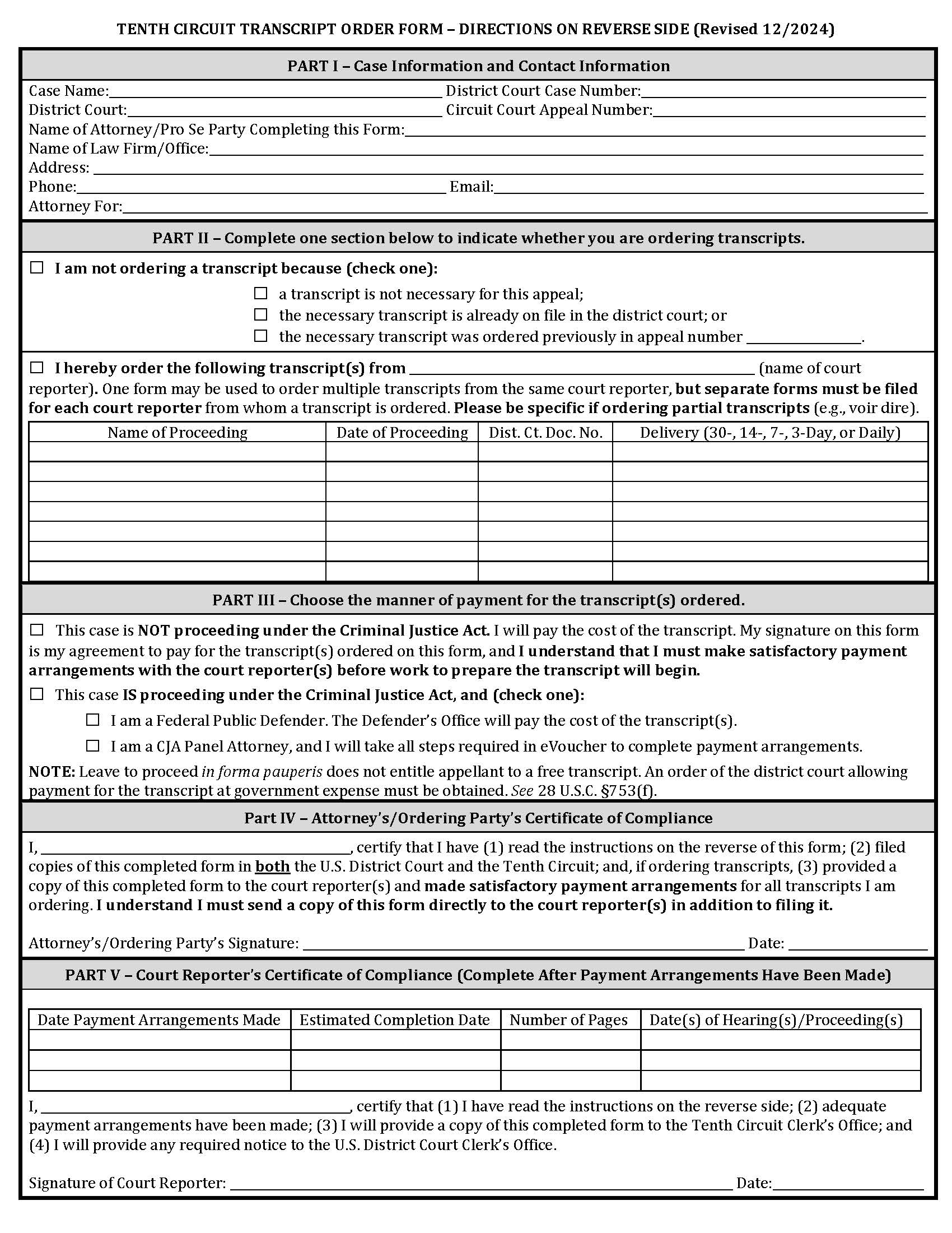 Transcript Order Form | Pdf Fpdf Doc Docx | Official Federal Forms