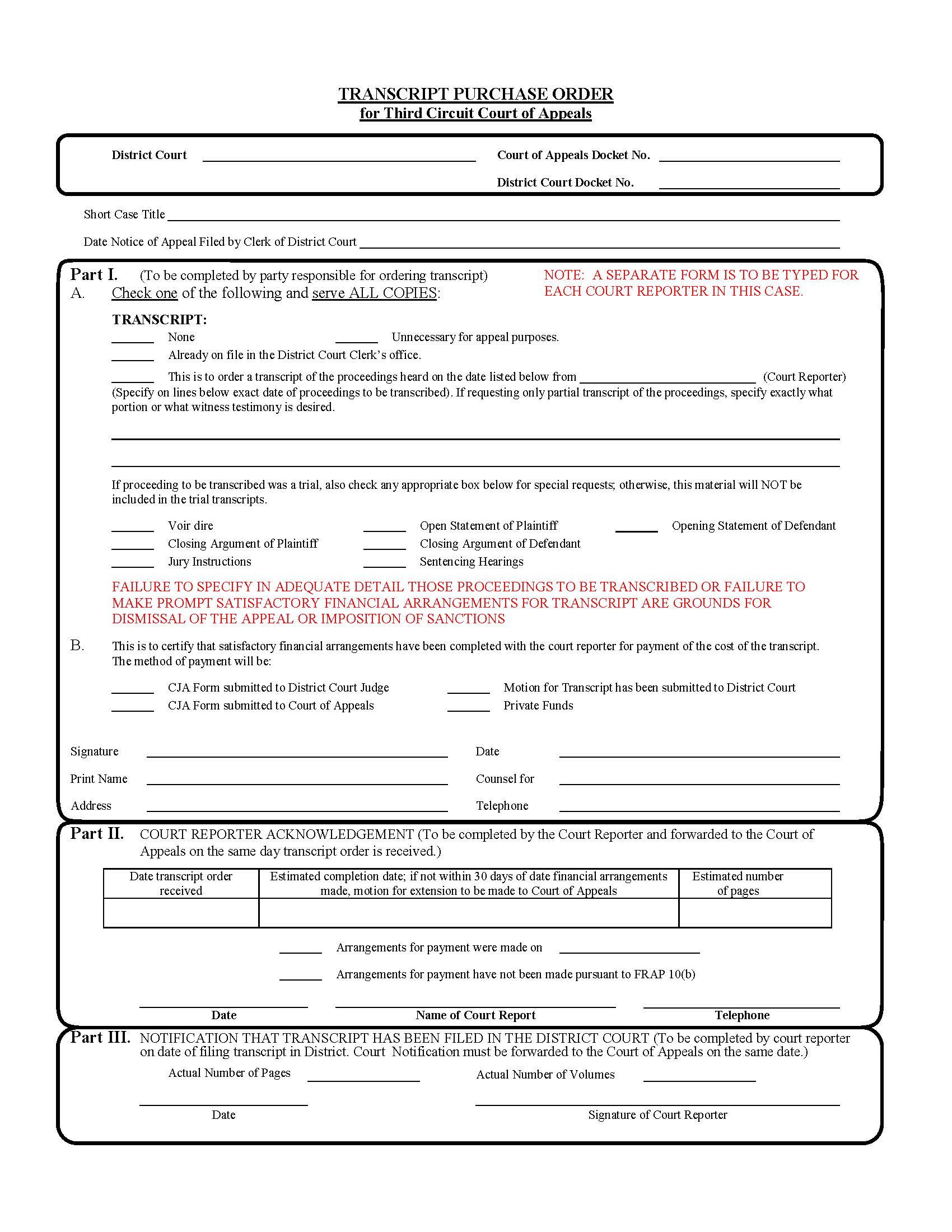 Transcript Purchase Order Form | Pdf Fpdf Docx | Official Federal Forms
