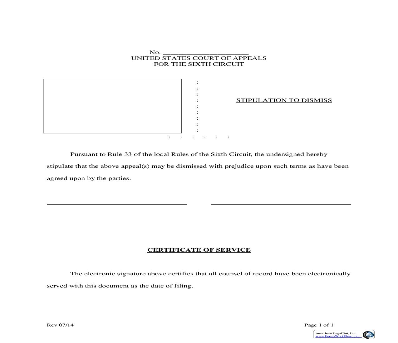 Stipulation To Dismiss | Pdf Fpdf Doc Docx | Official Federal Forms