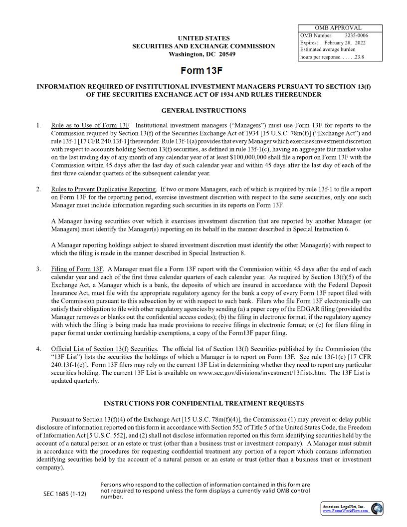 Form 13F Information Required Of Institutional Investment Managers (SEC1685) {13F} | Pdf Fpdf Docx | Official Federal Forms