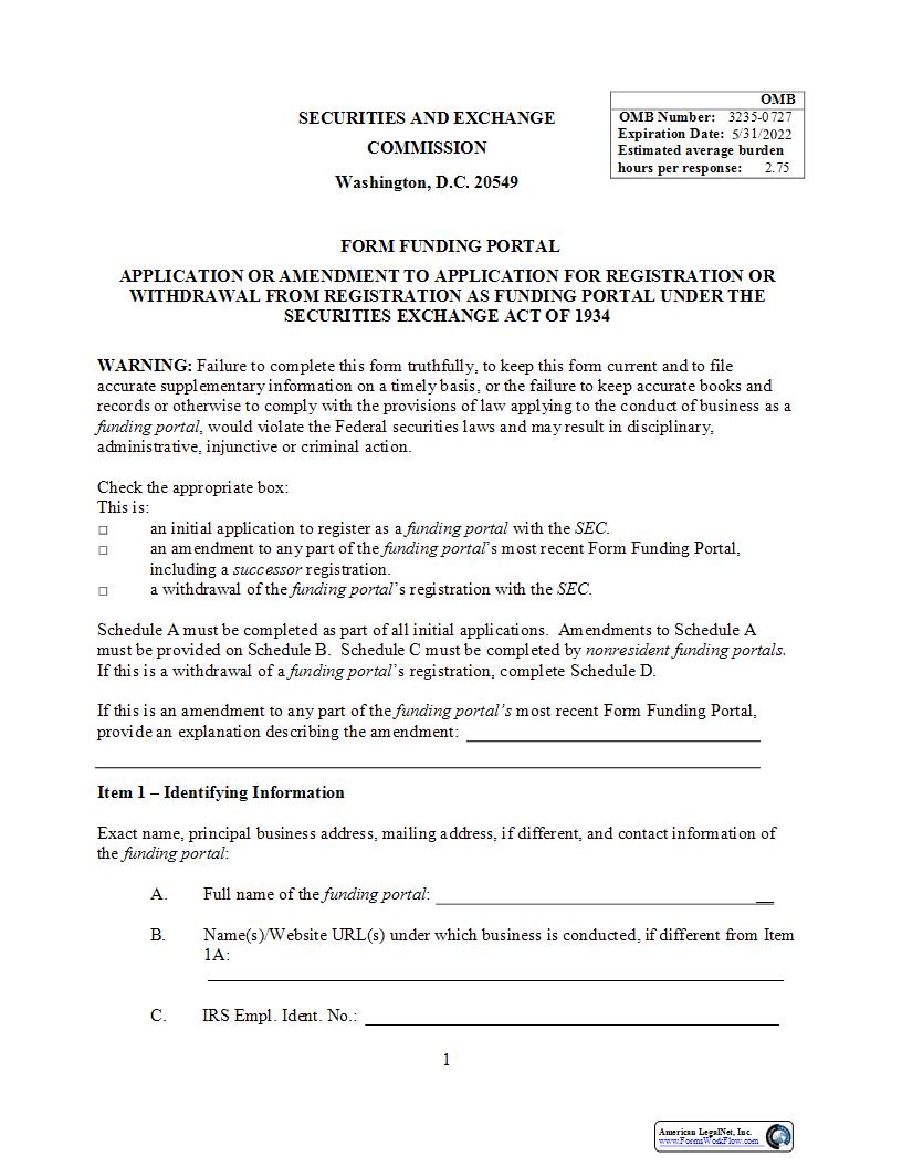 Form CFPORTAL Application Or Amendment To Application For Registration Or Withdrawal {CFPORTAL} | Pdf Fpdf Docx | Official Federal Forms