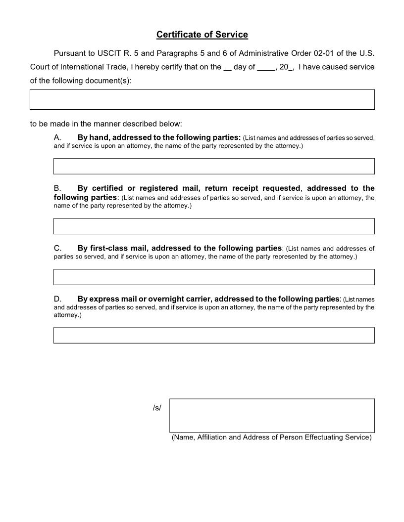 Sample Certificate Of Service (CM-ECF) {22} | Pdf Fpdf Docx | Official Federal Forms