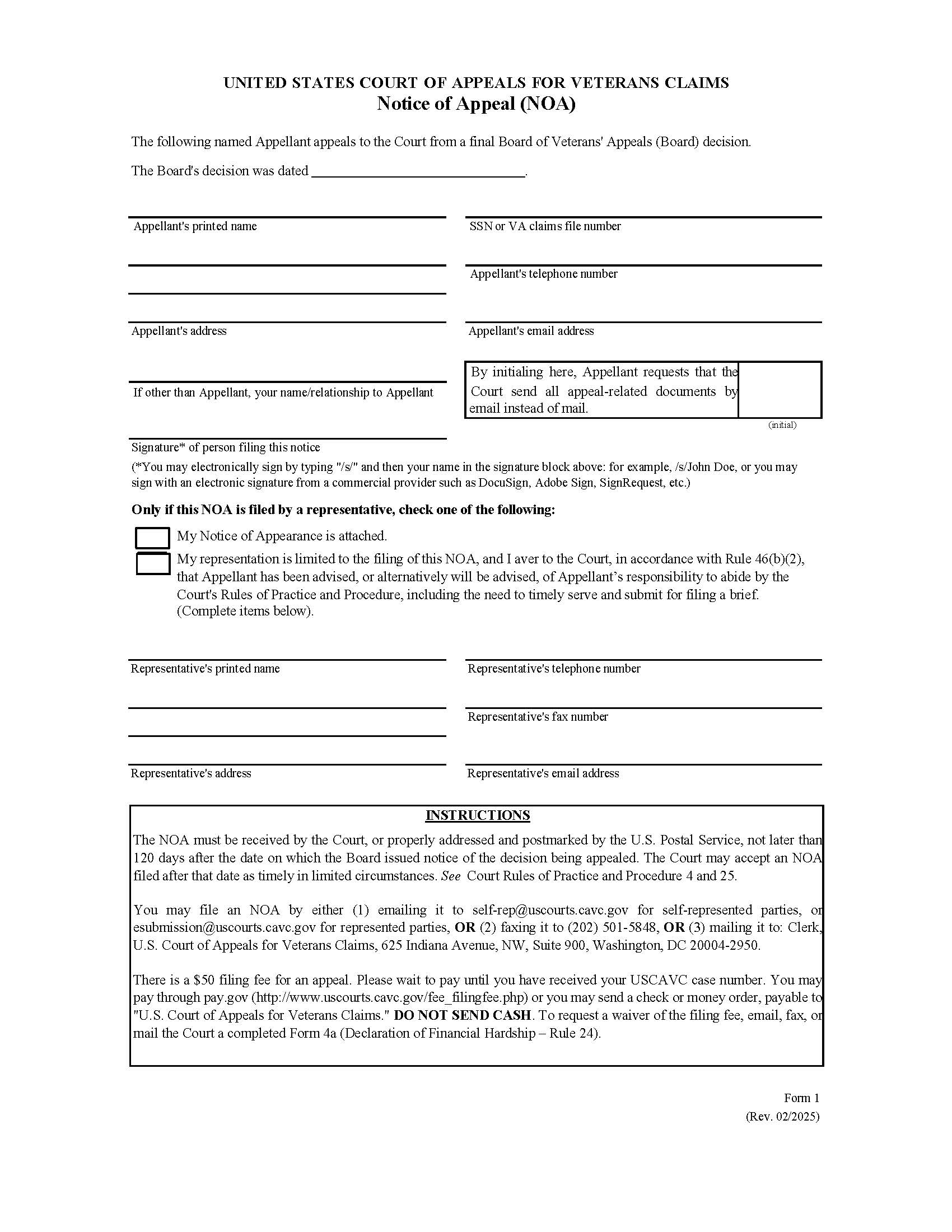 Notice Of Appeal {1} | Pdf Fpdf Doc Docx | Official Federal Forms
