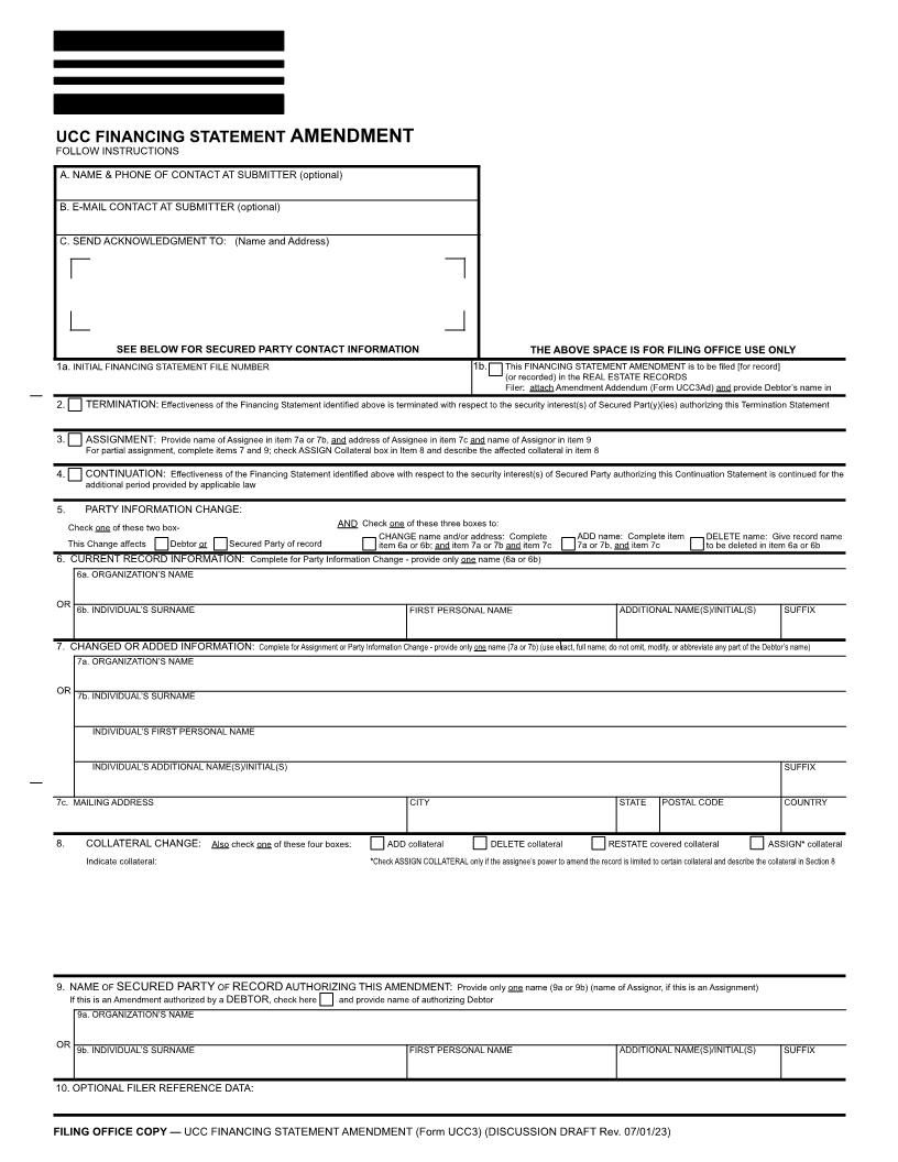 UCC3 Financing Statement (National) (Multiple UCC3Ad Financing Statement Addendums Attached) {UCC3} | Pdf Fpdf Doc Docx | Official Federal Forms