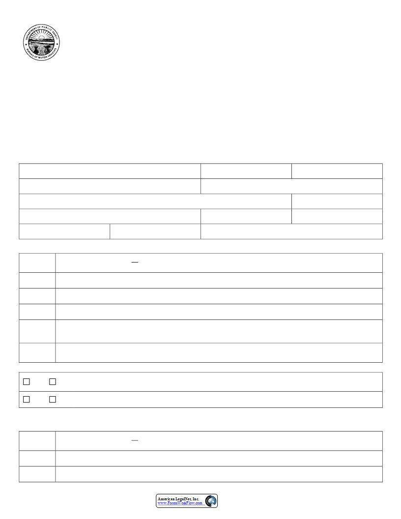 Motor Vehicle Show Request  {BMV 4445} | Pdf Fpdf Docx | Ohio